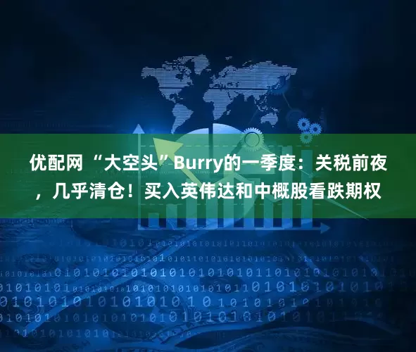 优配网 “大空头”Burry的一季度：关税前夜，几乎清仓！买入英伟达和中概股看跌期权